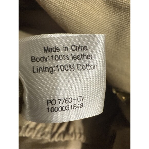 Elliott Lucca Leather Purse Yellow Hand Painted w/ Wood Gold Accents Soft EUC - Picture 15 of 16